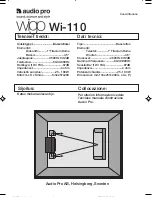 Предварительный просмотр 4 страницы Audio Pro wigo Wi-110 Technical Data