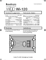 Предварительный просмотр 3 страницы Audio Pro wigo Wi-120 Technical Data