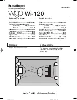 Предварительный просмотр 4 страницы Audio Pro wigo Wi-120 Technical Data