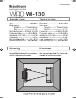 Audio Pro wigo Wi-130 Technical Data предпросмотр