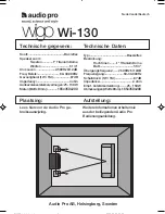 Предварительный просмотр 3 страницы Audio Pro wigo Wi-130 Technical Data