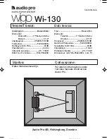 Предварительный просмотр 4 страницы Audio Pro wigo Wi-130 Technical Data