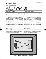 Audio Pro Wigo Wi-150 Technical Data предпросмотр