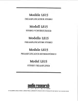 Audio Research D-250 II Servo Manual preview