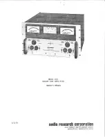 Preview for 1 page of Audio Research D79 Owner'S Manual