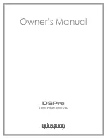 Предварительный просмотр 1 страницы Audio Research DSPre Owner'S Manual