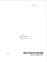 Audio Research EC22 Owner'S Manual preview