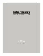 Предварительный просмотр 1 страницы Audio Research FOUNDATION Series Manual