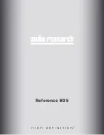 Предварительный просмотр 1 страницы Audio Research High Definition Reference 80S User Manual