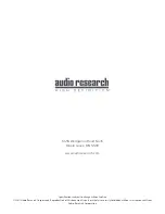 Предварительный просмотр 24 страницы Audio Research High Definition Reference 80S User Manual