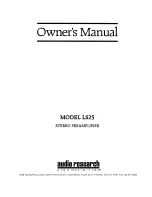 Audio Research LS25 Owner'S Manual предпросмотр