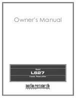 Audio Research LS27 Owner'S Manual предпросмотр