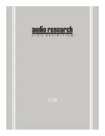 Audio Research LS28 User Manual предпросмотр