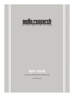 Audio Research REF 160M User Manual предпросмотр