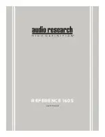 Предварительный просмотр 1 страницы Audio Research REFERENCE 160S User Manual