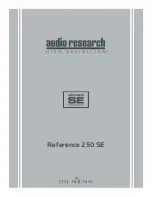 Предварительный просмотр 1 страницы Audio Research Reference 250 SE Manual