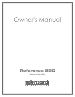 Audio Research Reference 250 Owner'S Manual предпросмотр