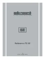 Предварительный просмотр 1 страницы Audio Research Reference 75 SE Manual