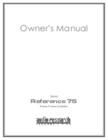 Audio Research Reference 75 Owner'S Manual предпросмотр