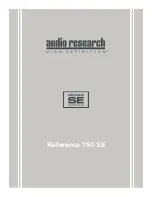 Audio Research Reference 750 SE Manual preview