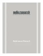 Preview for 1 page of Audio Research Reference Phono 3 Manual