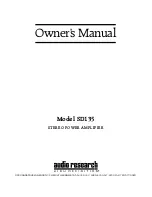 Audio Research SD135 Owner'S Manual предпросмотр