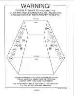 Предварительный просмотр 6 страницы Audio Research VT200 Manual