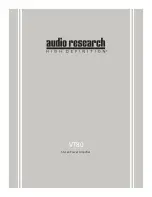 Audio Research VT80 User Manual предпросмотр