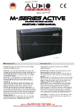 Preview for 1 page of Audio System Active M Series User Manual