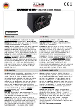 Предварительный просмотр 1 страницы Audio System CARBON 10 BR User Manual