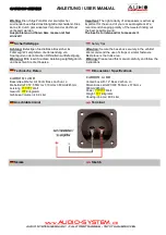 Preview for 2 page of Audio System CARBON 12 BR User Manual