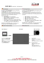 Preview for 2 page of Audio System DSP-BOX User Manual