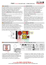 Предварительный просмотр 2 страницы Audio System FWX EVO2 User Manual