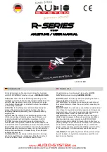 Audio System German Sound R Series User Manual preview