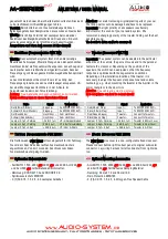 Preview for 2 page of Audio System MFIT EVO Manual