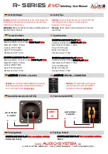 Preview for 2 page of Audio System SUBFRAME R08 FLAT EVO User Manual