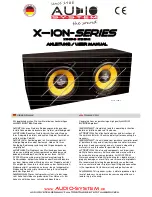 Preview for 1 page of Audio System X 10 BR-2 User Manual