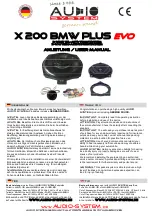 Предварительный просмотр 1 страницы Audio System X 200 BMW PLUS EVO User Manual