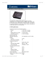 Audio Technica AM150 Specifications preview