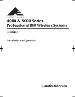 Preview for 1 page of Audio Technica Artist Elite 4000 Series Installation And Operation Manual