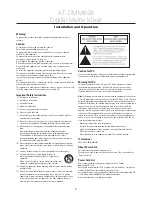 Preview for 2 page of Audio Technica AT-DMM828 Installation Instructions Manual