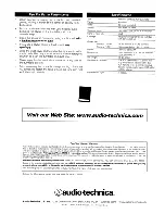 Preview for 8 page of Audio Technica AT-LP2D-USB Installation And Operation Manual