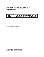 Audio Technica AT-MX351a SmartMixer Installation And Operation Manual предпросмотр