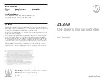 Audio Technica AT-ONE ATW-11 Quick Start Manual предпросмотр