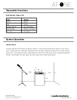 Предварительный просмотр 8 страницы Audio Technica AT-ONE Installation And Operation Manual