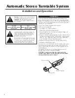 Preview for 2 page of Audio Technica AT-PL50 Installation And Operating Manual