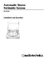 Предварительный просмотр 1 страницы Audio Technica AT-PL50 Installation And Operation Manual