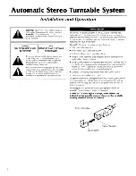 Предварительный просмотр 2 страницы Audio Technica AT-PL50 Installation And Operation Manual