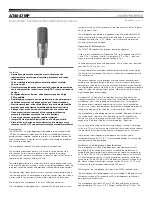 Audio Technica AT4047MP Specifications предпросмотр