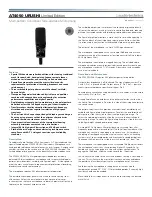 Preview for 1 page of Audio Technica AT4050 URUSHI User Manual